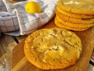 Amerikanske Cookies med citron og hvid chokolade
