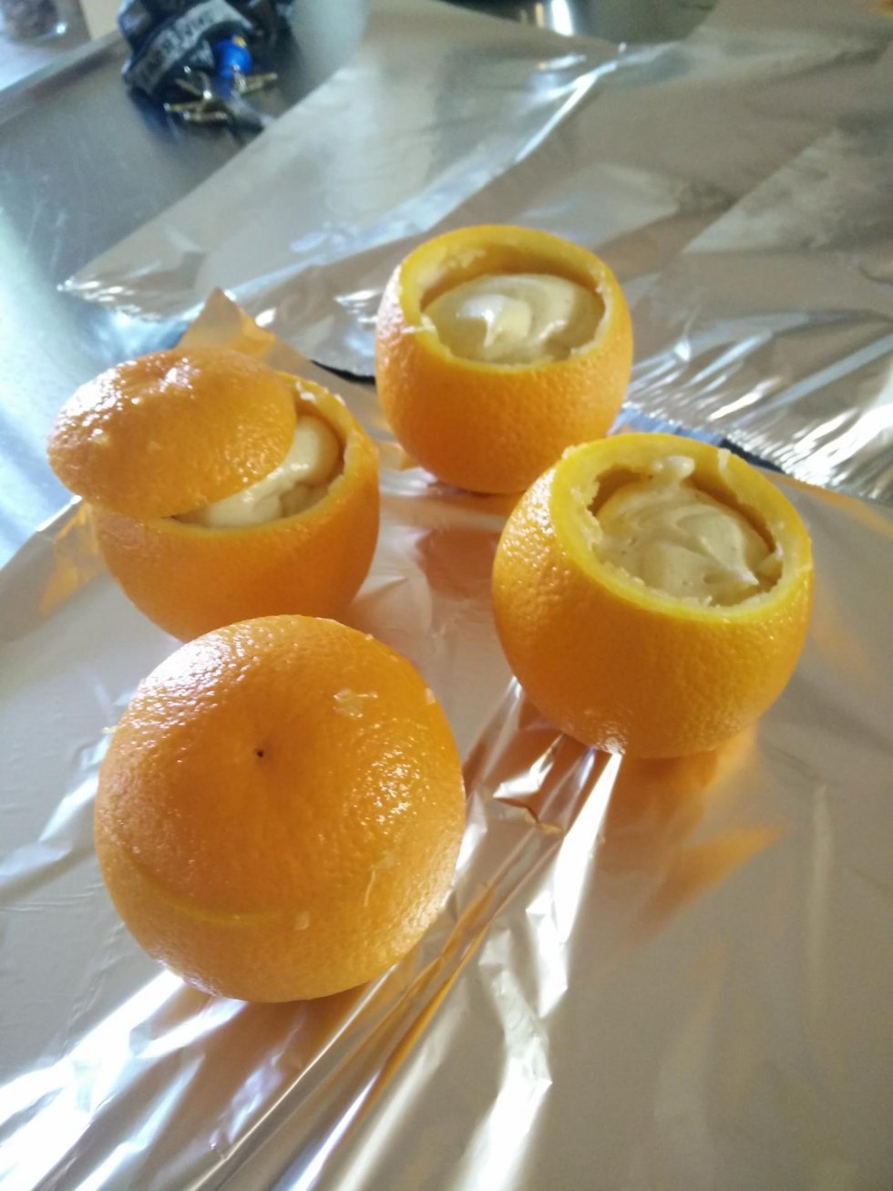Sandkage bagt i appelsin-skaller
