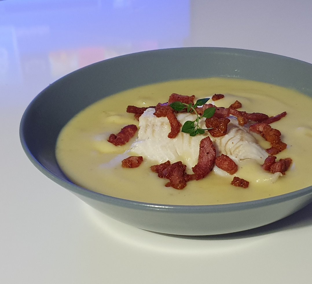 Jordskokkesuppe med bacon 