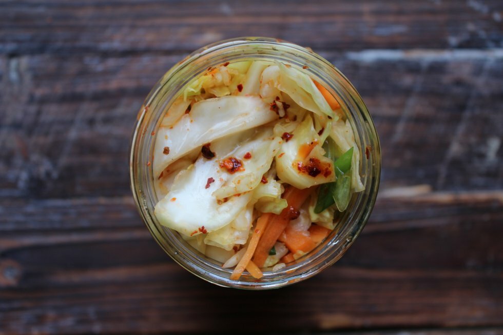 Kimchi-blandingen klar til fermentering! - Sådan laver du kimchi - koreansk fermenteret kål