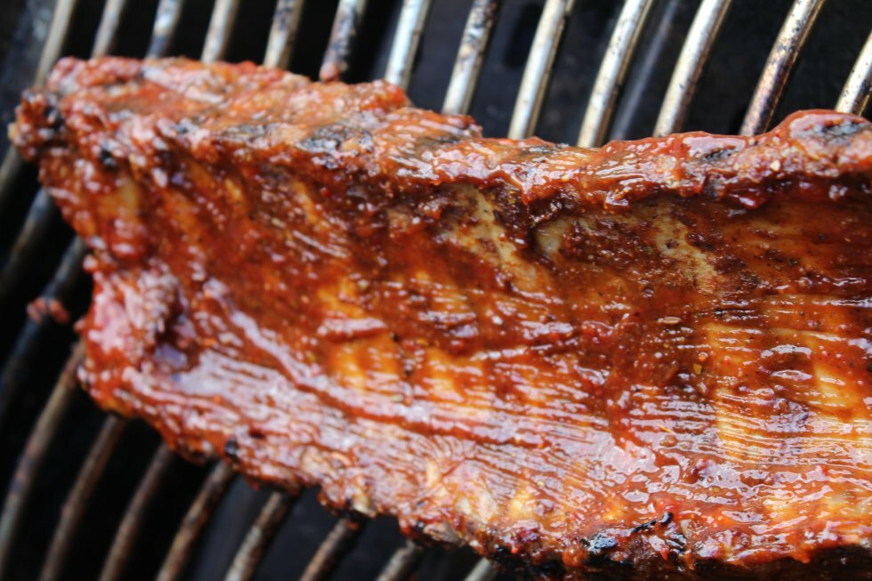 Marinade til sidste runde på grillen.  - Møre spareribs i ovn og på grill