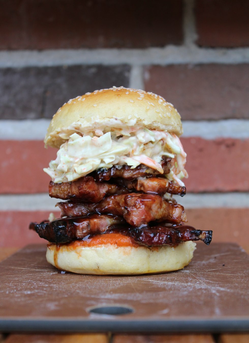 Sticky Pork Belly Burger! - Sticky Pork Belly Burger