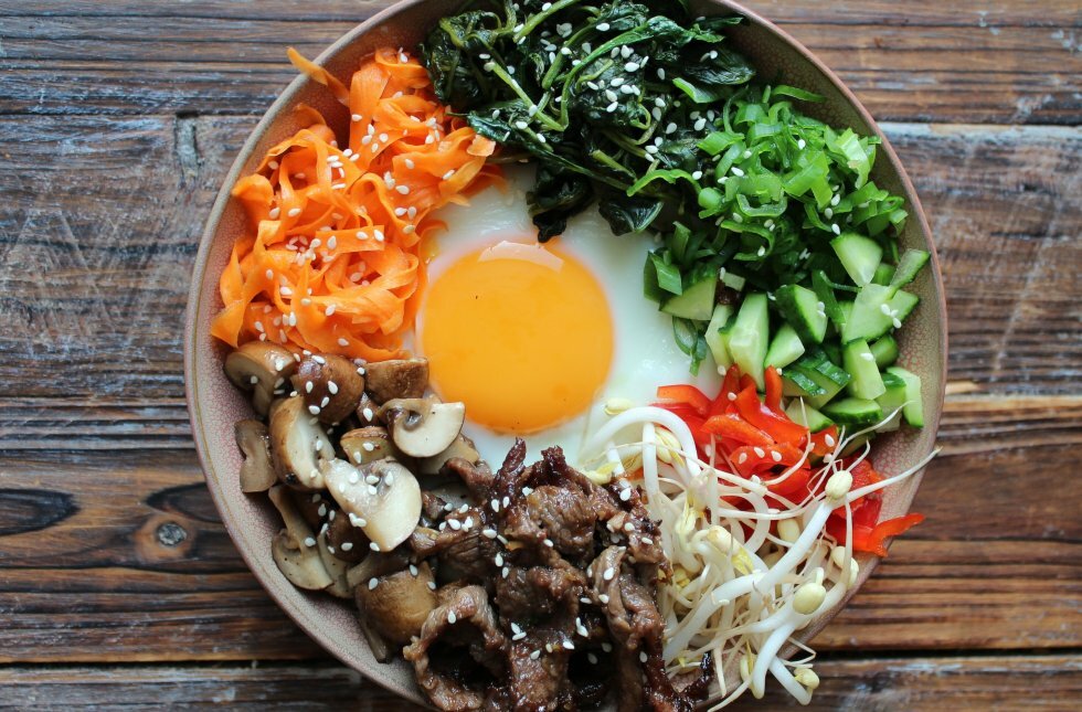 Bibimbap: Koreansk rice bowl