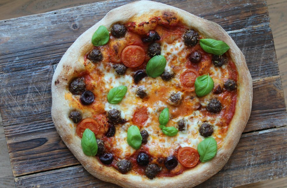 Meatball Pizza: Pizza med italienske kødboller