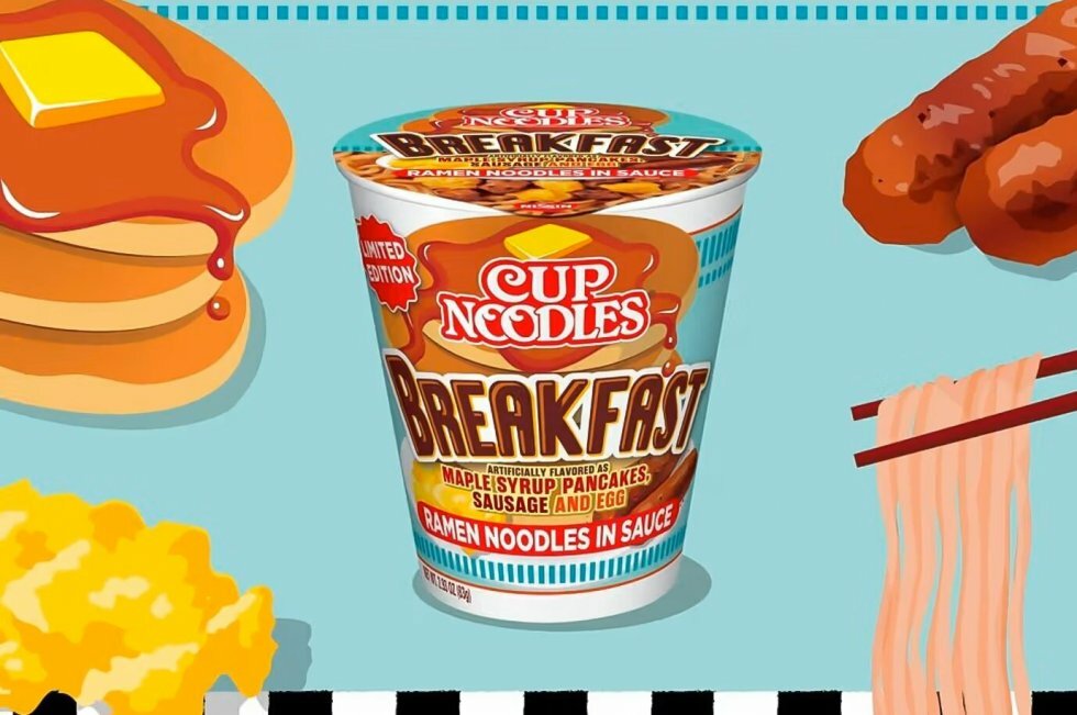 Nissin lancerer Cup Noodles med morgenmadssmag af pandekager, pølser og røræg
