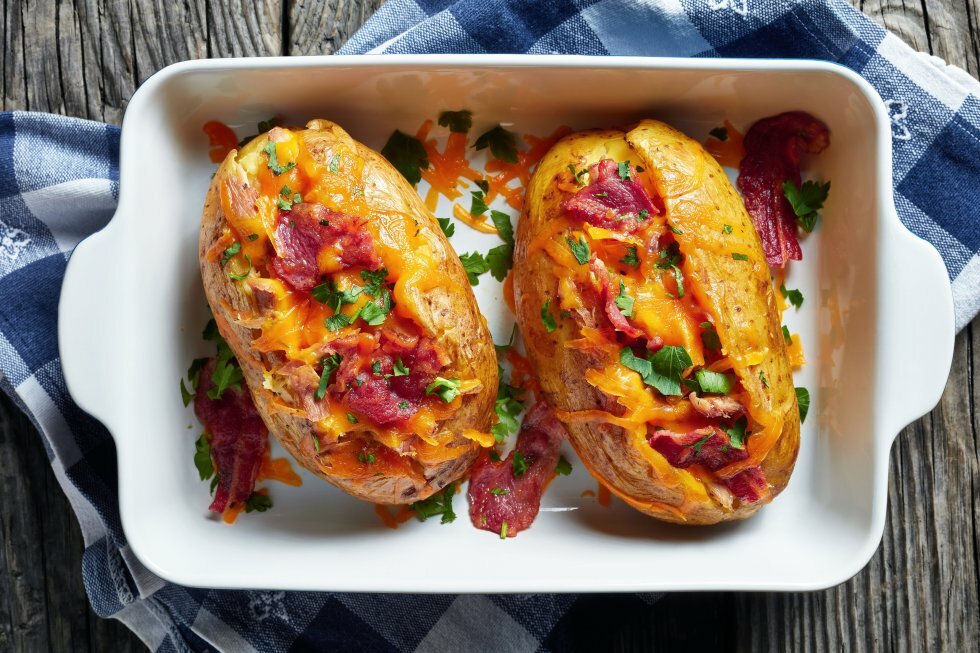 Loaded potatoes på tre forskellige måder