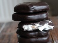 Hjemmelavede P-tærter: Fransk nougat med peanuts og mørk chokolade