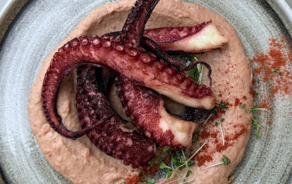 Grillet blæksprutte