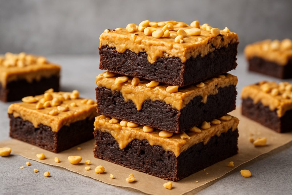 Amerikanske peanut butter brownies