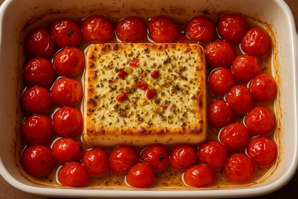 Bagt feta med tomater