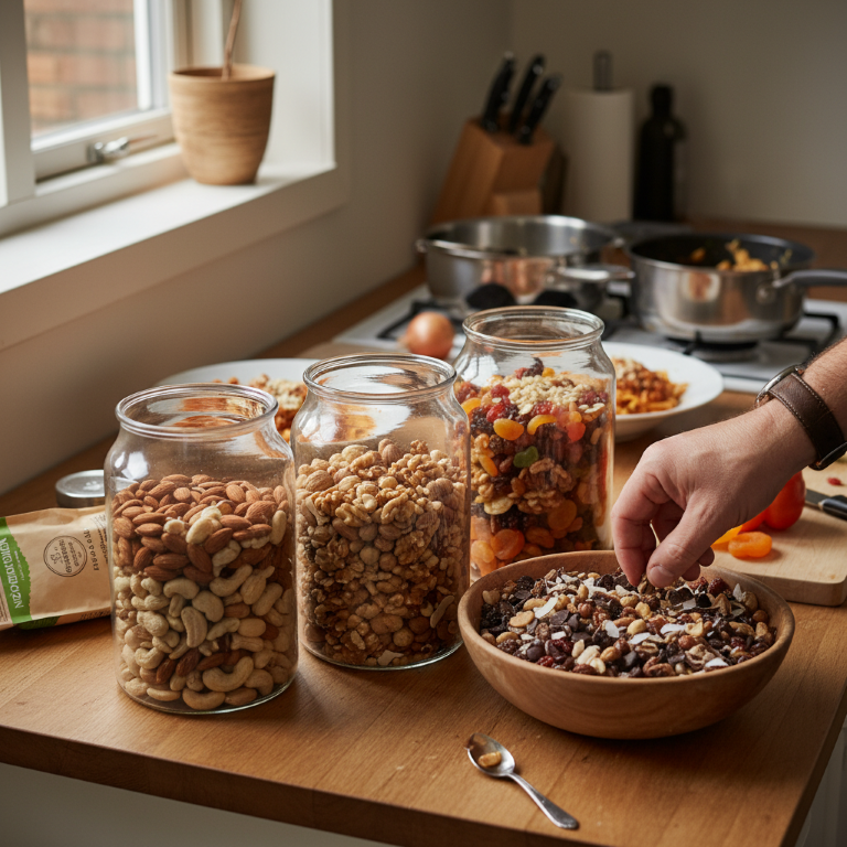 Nødder, snacks og tørrede frugter: Den nemme genvej til mere maskulin madglæde