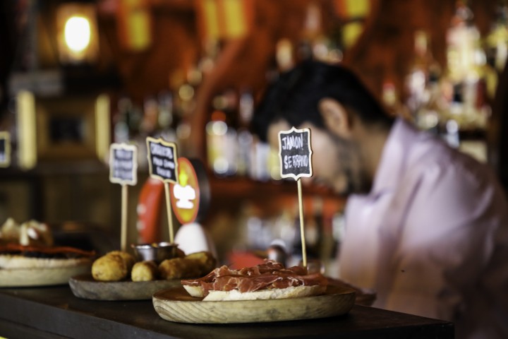 Spanish Food Display Espanola Way South Beach 1