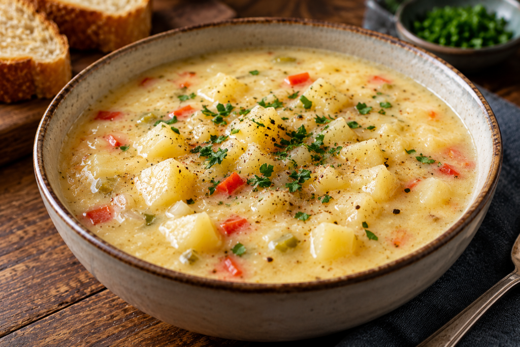 Den dovne kartoffelsuppe: Tre ingredienser og aftensmaden er stort set klaret
